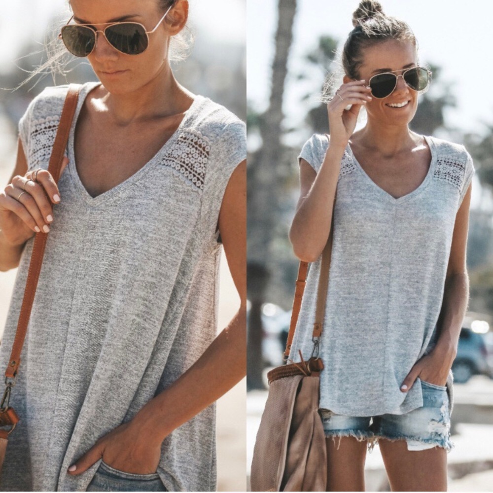 Jennifer Misty Blue Crochet Top